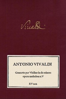 VIVALDI. RV 202 Concerto per Violino in do minore opera undecima n.V