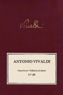 VIVALDI. RV 281 Concerto per Violino in mi minore