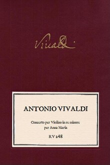 VIVALDI. RV 248 Concerto per Violino in re minore per Anna Maria