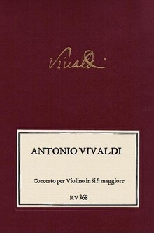 VIVALDI. RV 368 Concerto per Violino in Sib maggiore